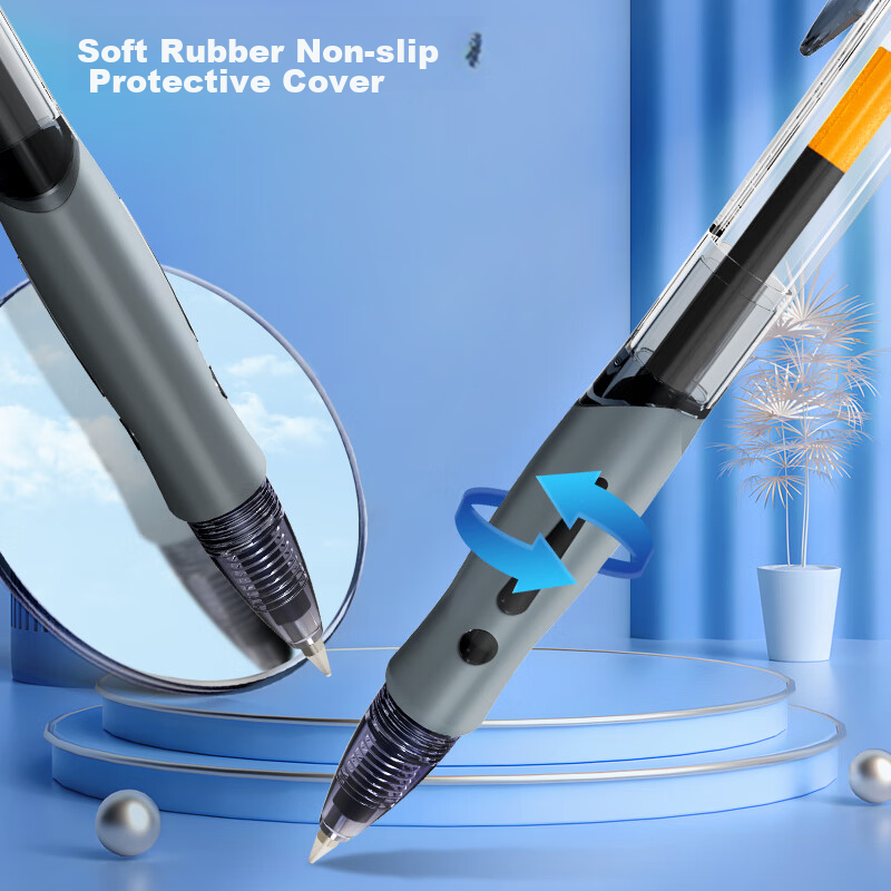 M&G (M&G) Stationery GP1008/0.5mm Black Neutral Pen with Click Bullet Tip Signat...