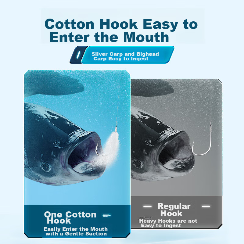 Chuanze Xinguan Dongdong Lian Cotton Spring Hook, Double Hook Fishing Set, Pre-T...