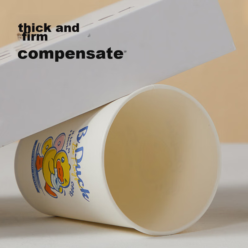 Chuidahuang Disposable Paper Cups, 250ml, 50 Pieces, Cup with Small Yellow Duck...