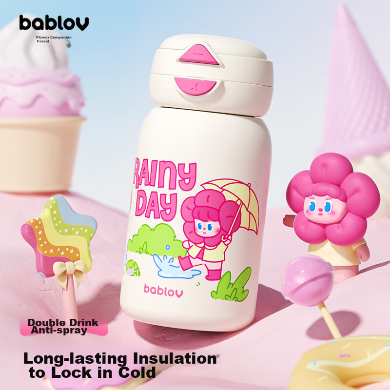 BABLOV Children's Insulated Cup, Stylish 316 Stainless Steel Straw Cup, Portable...