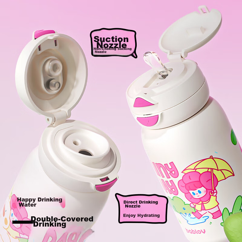 BABLOV Children's Insulated Cup, Stylish 316 Stainless Steel Straw Cup, Portable...