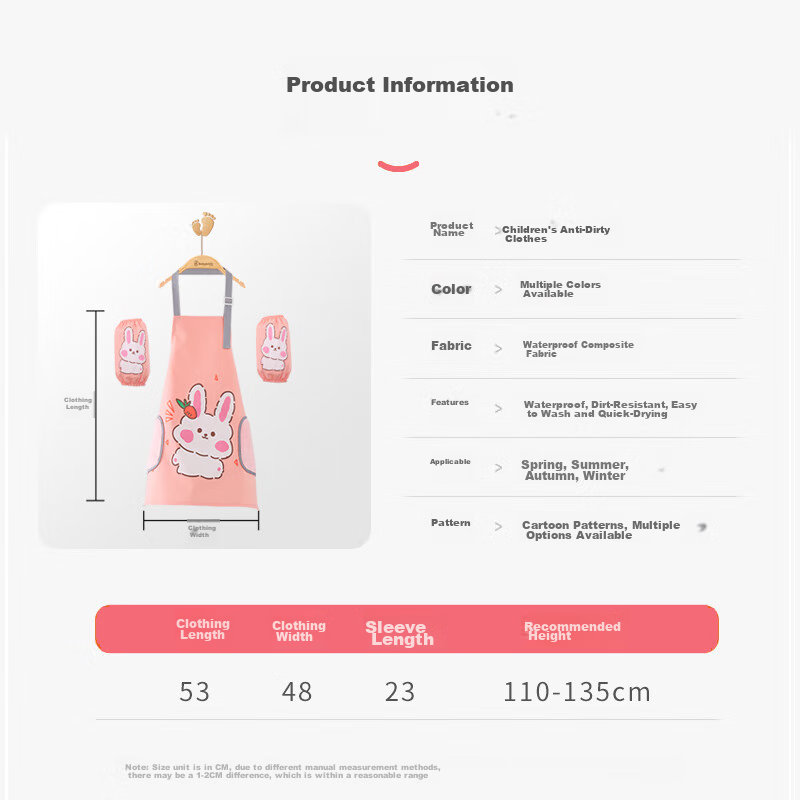 Babyprints Apron, Children's Smock, Baby Painting Smock, Dining Kitchen Set, Wat...