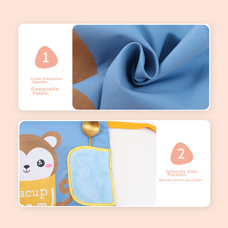 Babyprints Apron, Children's Smock, Baby Painting Smock, Dining Kitchen Set, Wat...