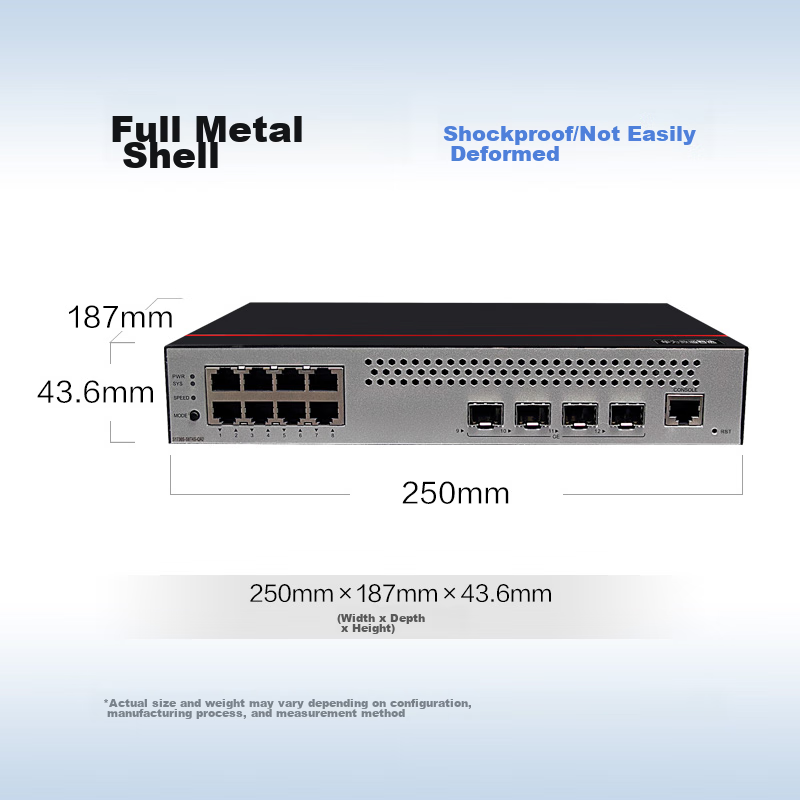 Huawei S1730S-S8T4S Gigabit Switch, 8 Gigabit Electrical Ports + 4 Gigabit Optic...