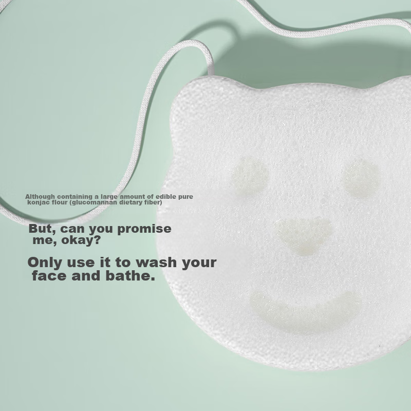 COOKSS Baby Bath Sponge, Konjac Puff Cotton, Newborn Face Washing Sponge, Childr...