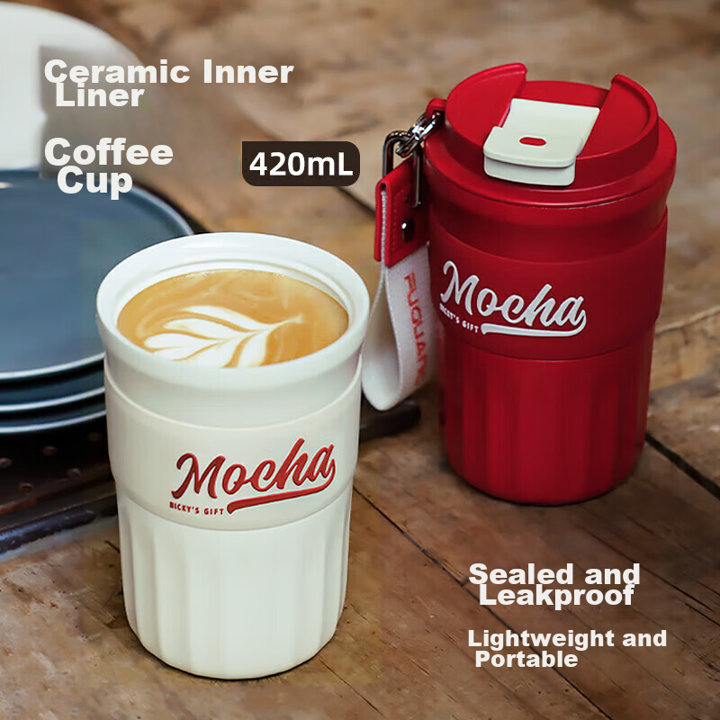 Fuguang Coffee Mug, 304 Stainless Steel, Enamel Insulated Water Cup, for Men And...