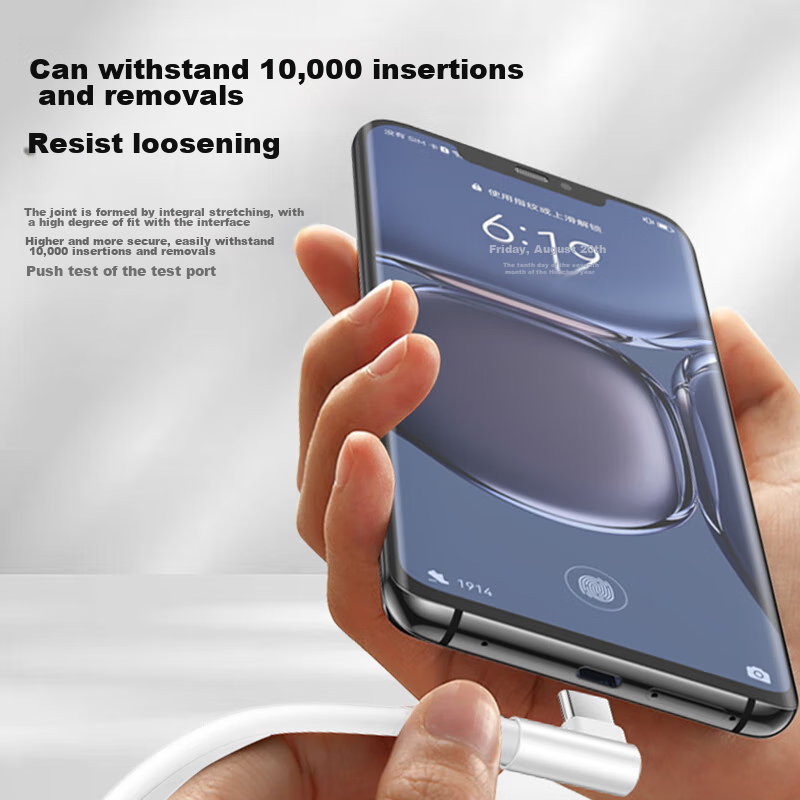 CangHua Type-C 6A Charging Cable 120W/67W Angled Fast Charging Cord for Xiaomi P...