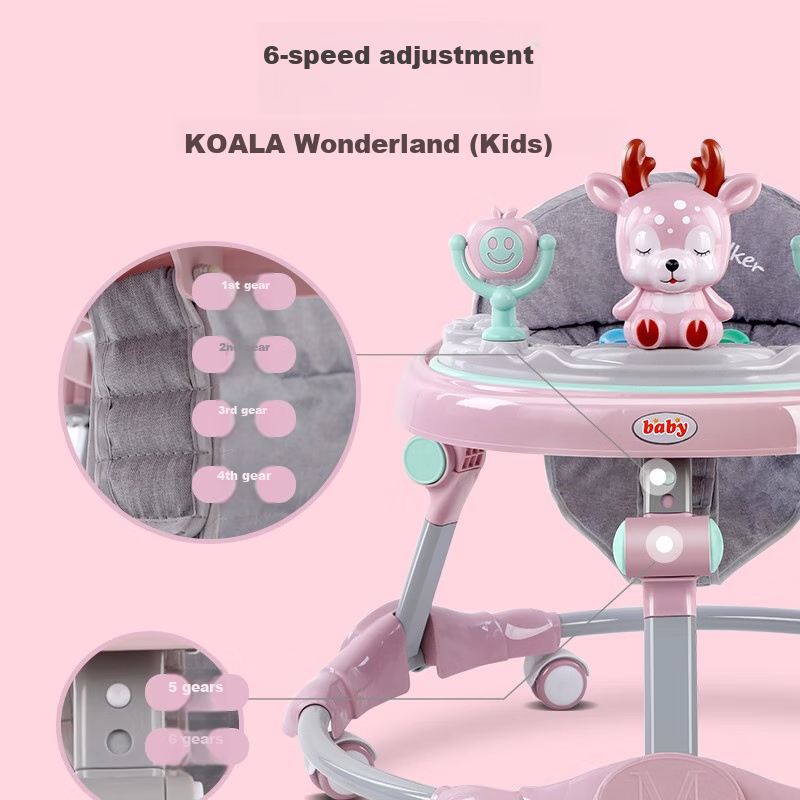 ANGI BABY Multifunctional Anti-Rollover Baby Walker for 6-18 Months, Toddler Lea...