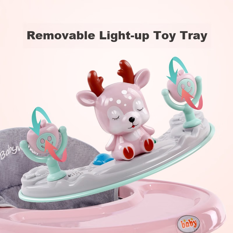 ANGI BABY Multifunctional Anti-Rollover Baby Walker for 6-18 Months, Toddler Lea...