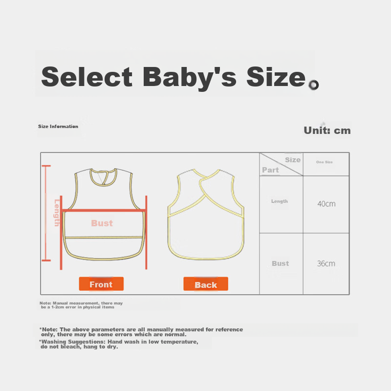 Babyprints Bib, Baby Coverall, Children's Eating Bib, Anti-Splash And Oil-Proof...