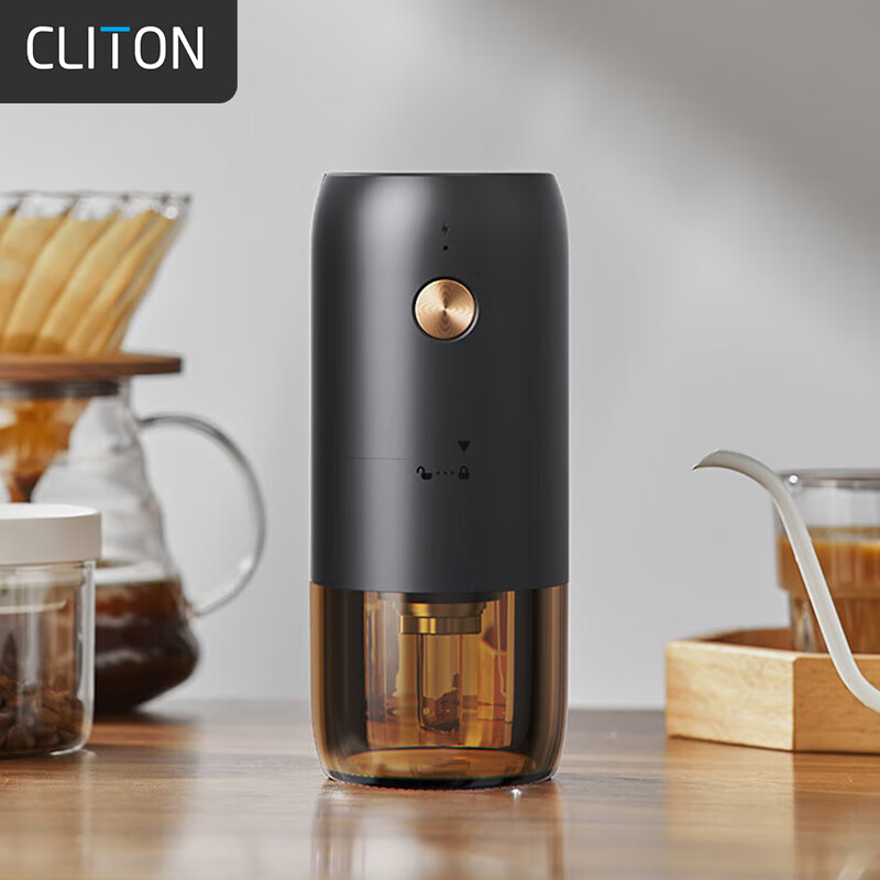 CLITON Electric Coffee Grinder, Hand-Cranked Coffee Bean Grinder, Portable Pour-...
