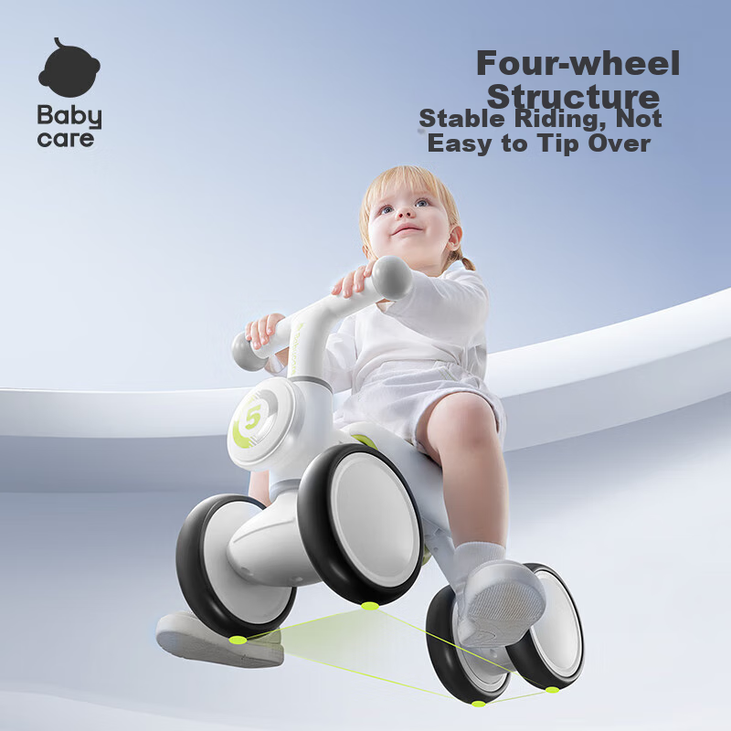 Babycare Kids Balance Bike Four-Wheel Glide Scooter Baby Walking Bike No Pedal 1...