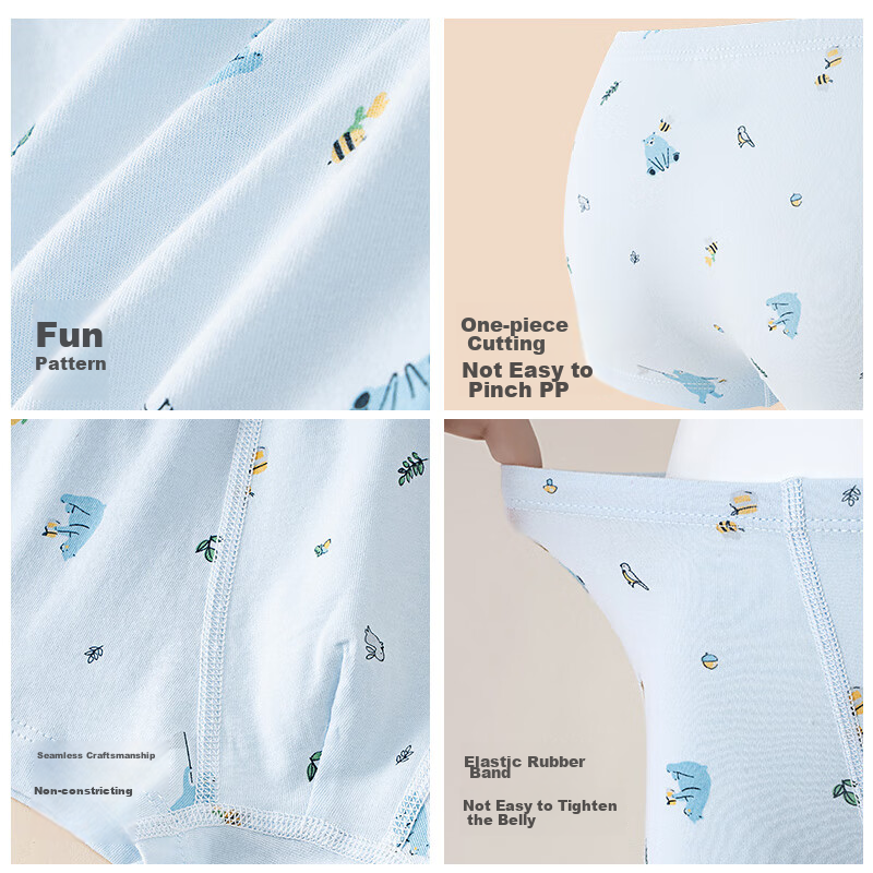 Goodbaby Children's Pure Cotton Underwear, Girls' A-Class Boyshort Panties, Baby...