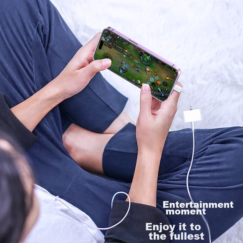 CangHua Apple Earphone Adapter Two-In Charging And Music Listening Compatible wi...