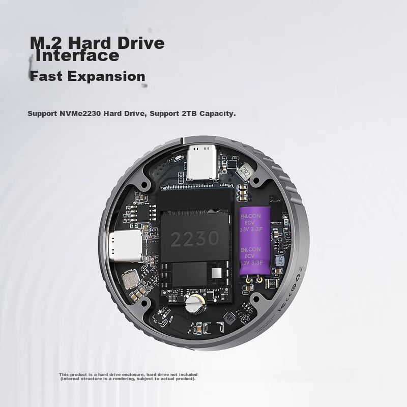 Hagibis Magnetic Hard Drive Enclosure 2230, Portable SSD M.2 NVMe External Hard...