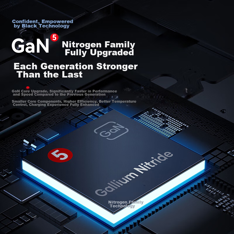 CangHua 65W GaN Charger Set with 2-Meter Cable, Dual-Port Type-C + USB Multi-Por...