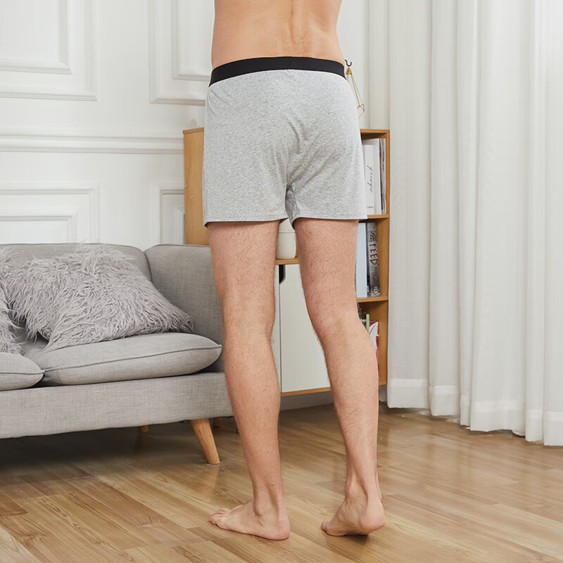 BXMAN Loose Men's Boxer Briefs, Cotton Knit Aro Pants, Elastic Boxer Shorts, 2-P...