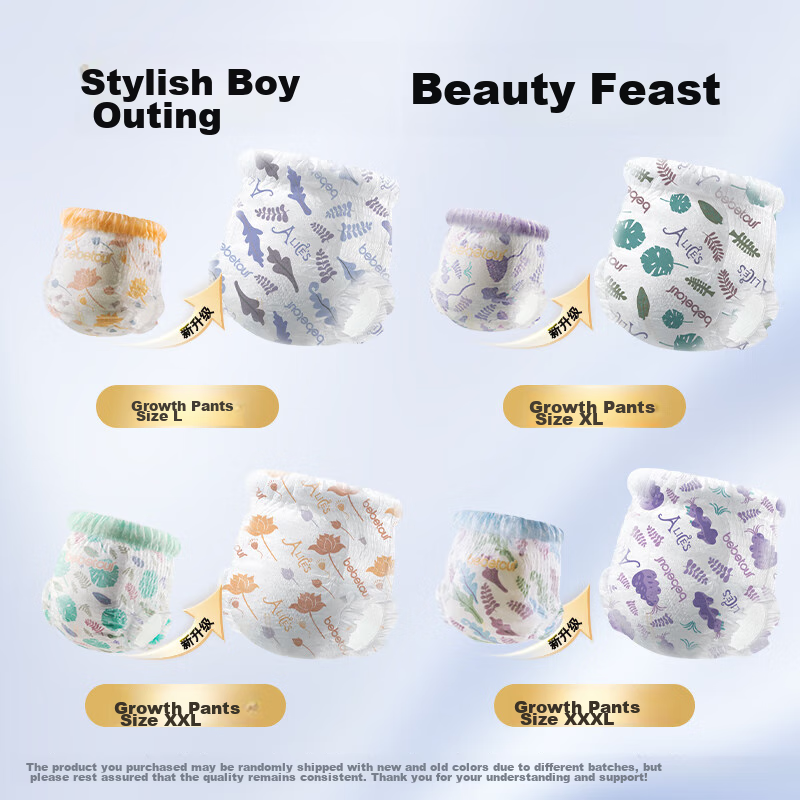 Bebetour Alice Pro Dream Luxury Soft Upgraded Pull-Up Diapers, Ultra-Thin Breath...