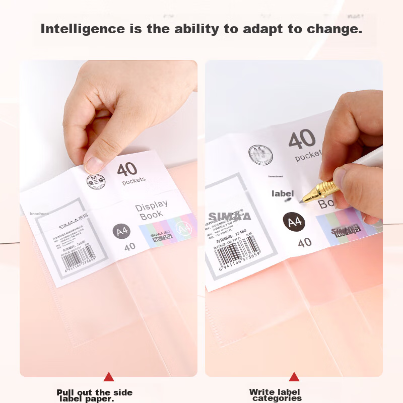 [Lowest Price Online] SIMAA A4/40-Page Document Folder [Upgraded Fastener Versio...