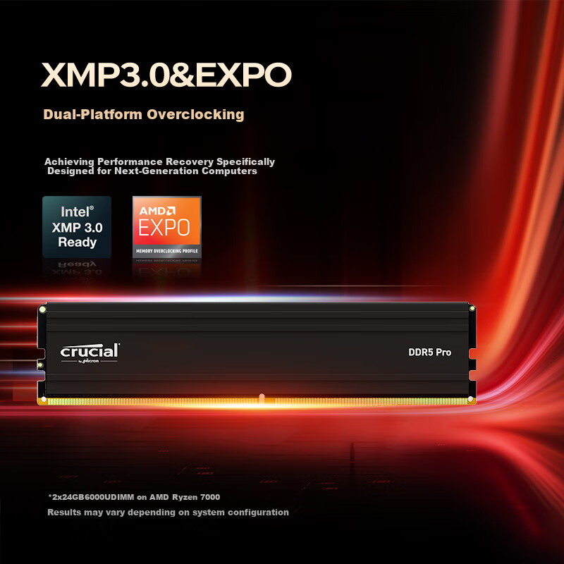 Crucial Ballistix Max 24GB DDR5 6000MHz Desktop Gaming Memory Module Pro Series...