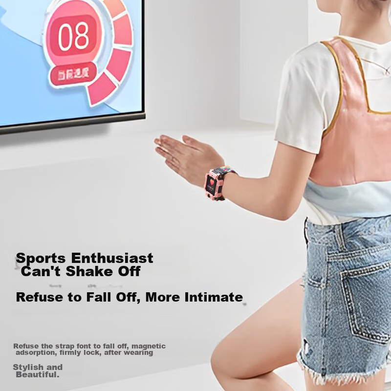 CangHua Compatible Magnetic Snap Braided Watch Strap for Xiaotiancai Children's...