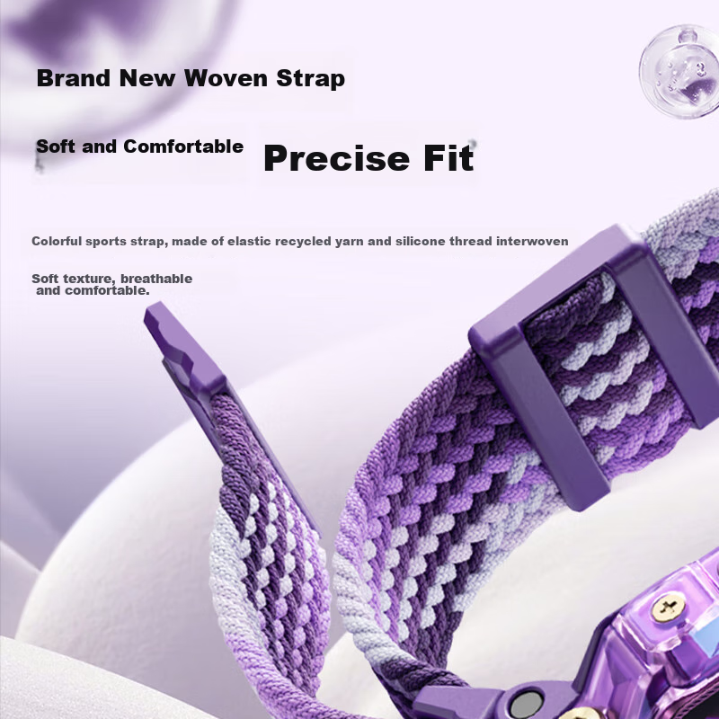 CangHua Compatible Magnetic Snap Braided Watch Strap for Xiaotiancai Children's...