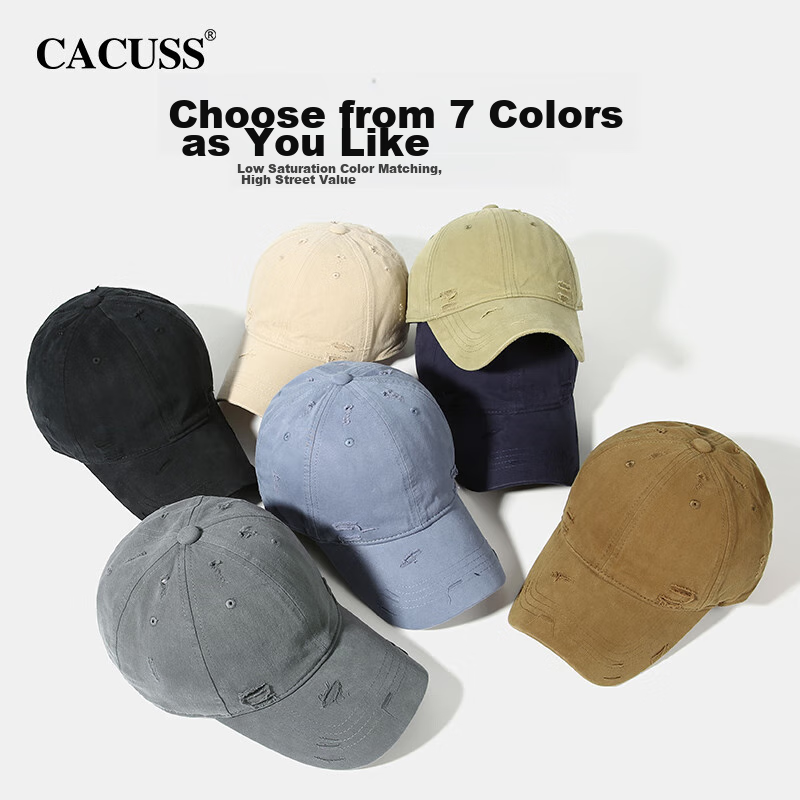 CACUSS Women's Soft-Top Wide-Brim Baseball Cap, Versatile for All Seasons, Face-...