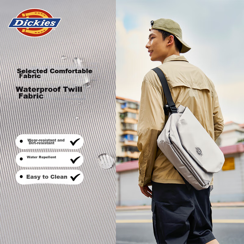Dickies Men's Crossbody Bag, Lightweight DK Shoulder Bag, Women's Casual Multifu...