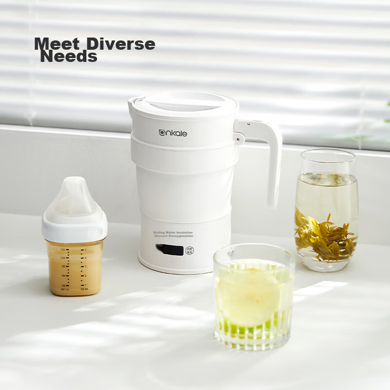 Ankale Electric Kettle 700ml, Foldable Portable Kettle, 316 Stainless Steel, Bab...