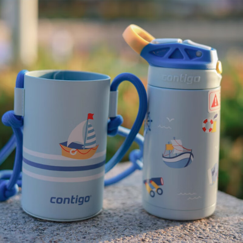 Contigo 3rd Generation Little Inventor Kids Insulated Straw Cup 316L Little Sail...