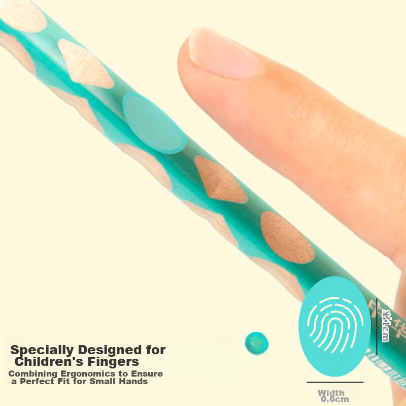 Zhonghua Coarse Barrel Large Triangular Perforated Pencil HB 30 Pieces, Elementa...