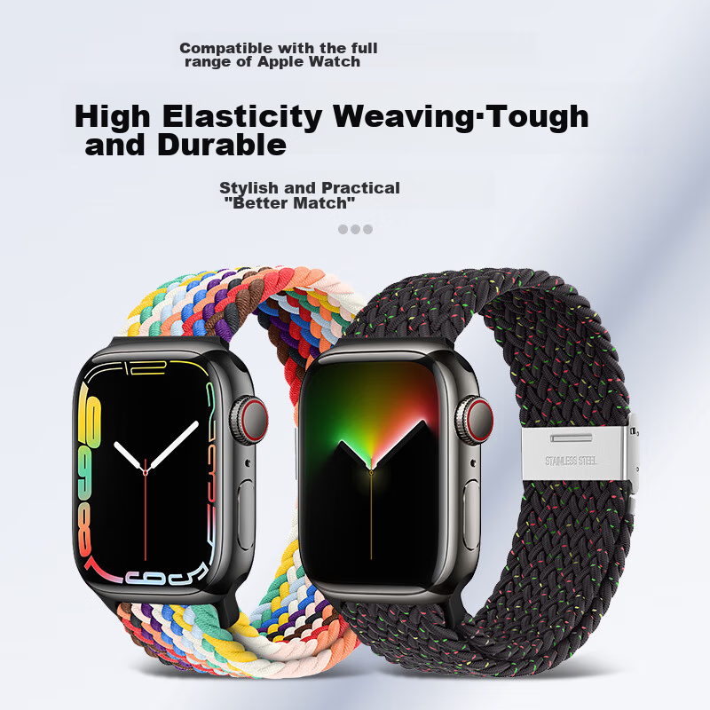 BHO Suitable for Apple Watch Band, Apple Watch S10/ultra2/s9/se Nylon Braided Lo...