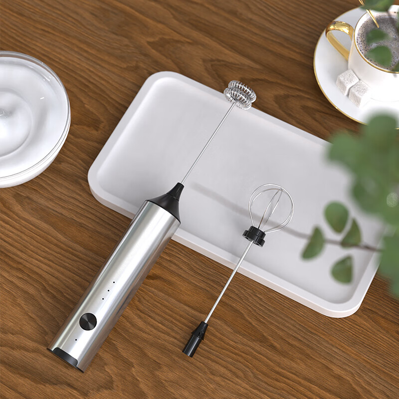 CLITON Electric Milk Frother, Coffee Foam Maker, Stainless Steel Rechargeable Mi...