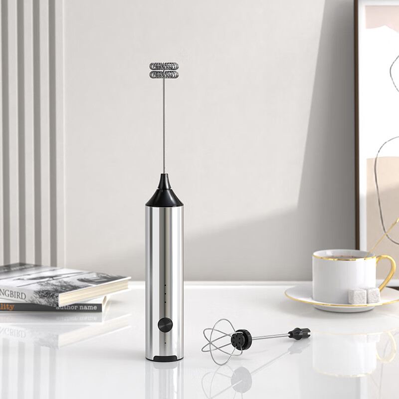 CLITON Electric Milk Frother, Coffee Foam Maker, Stainless Steel Rechargeable Mi...