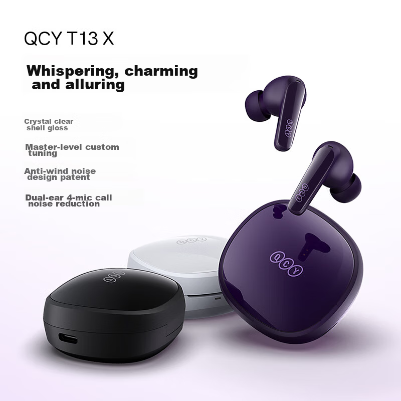 QCY T13 X 2023 Model, True Wireless Bluetooth Earphones, Sports Headset with Win...