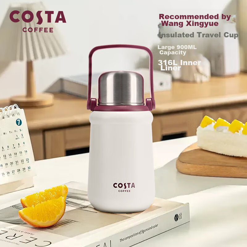 COSTA Wangxing Insulated Cup, Thermos, Large Capacity, Women's Straw Cup, Childr...