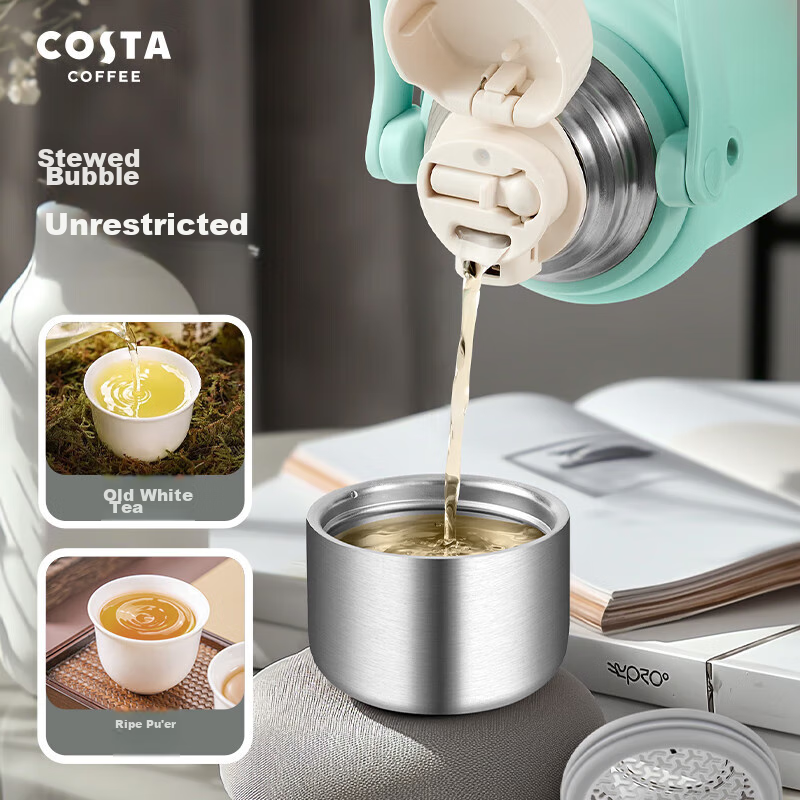 COSTA Wangxing Insulated Cup, Thermos, Large Capacity, Women's Straw Cup, Childr...