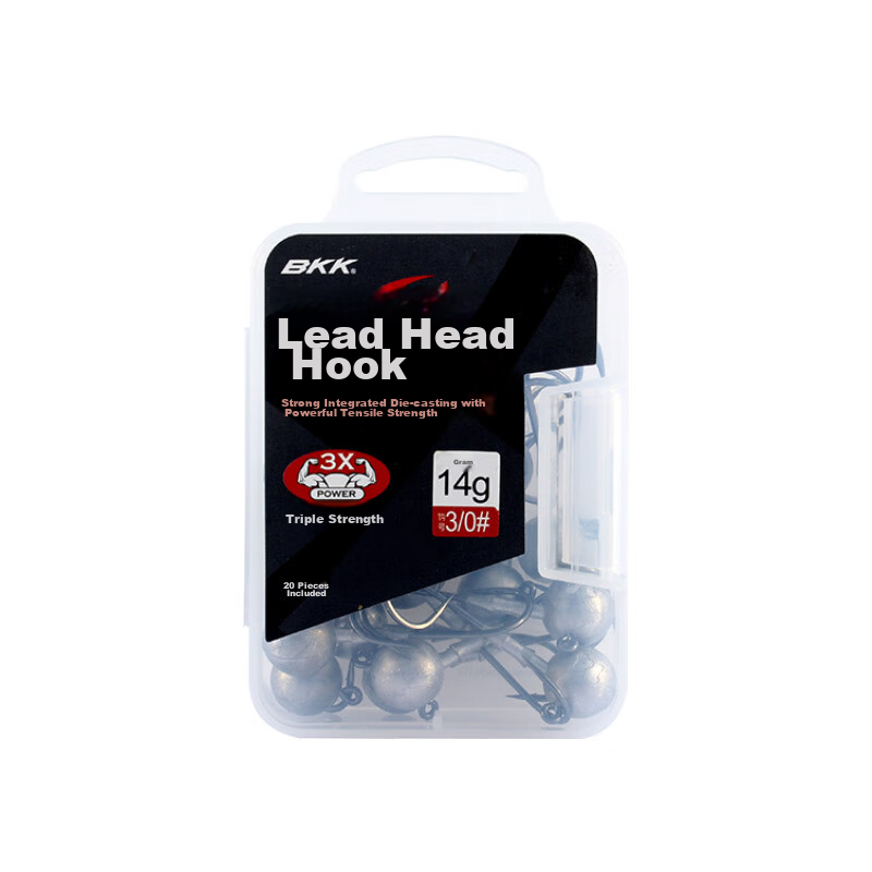 BKKBKK Triple Reinforced Lead Head Hook Lure Soft Bait Hook Curved Shank Hook An...