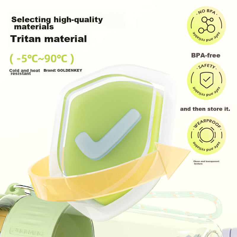 Fuguang Plastic Water Bottle, Tritan Material, for Women, Summer Use, for Studen...