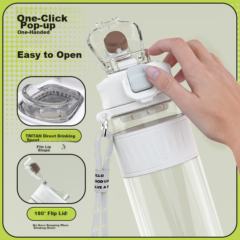 Fuguang Plastic Water Bottle, Tritan Material, for Women, Summer Use, for Studen...