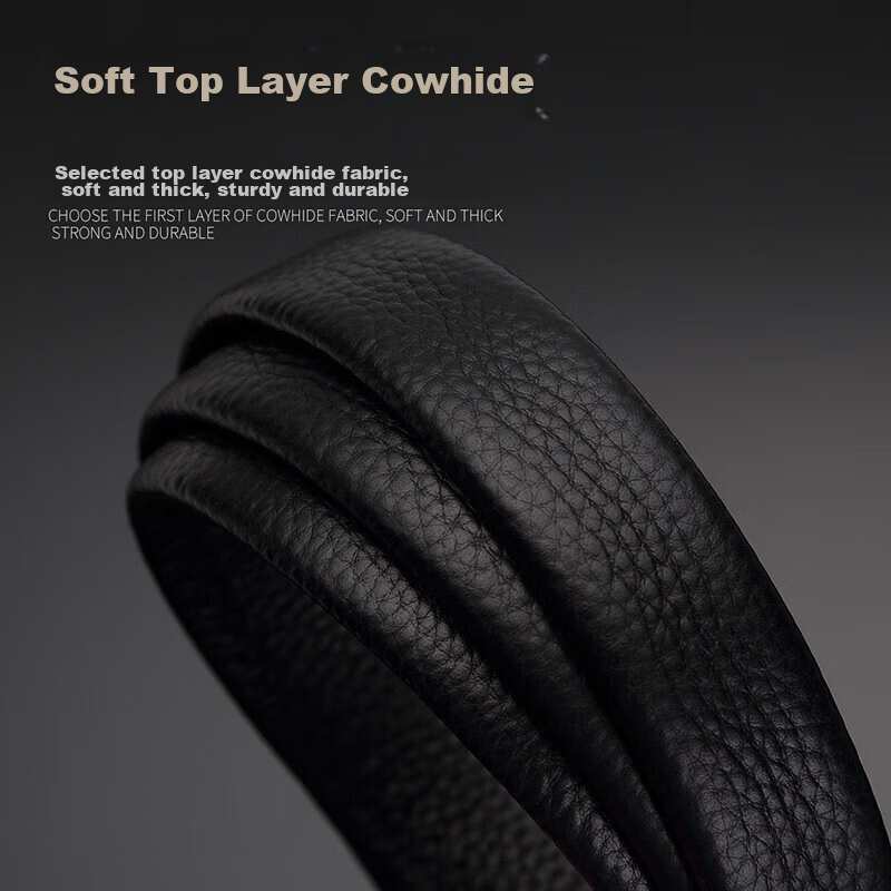 Crocodile T-Shirt Double-Sided Top-Grain Leather Women's Belt, Casual Pin Buckle...