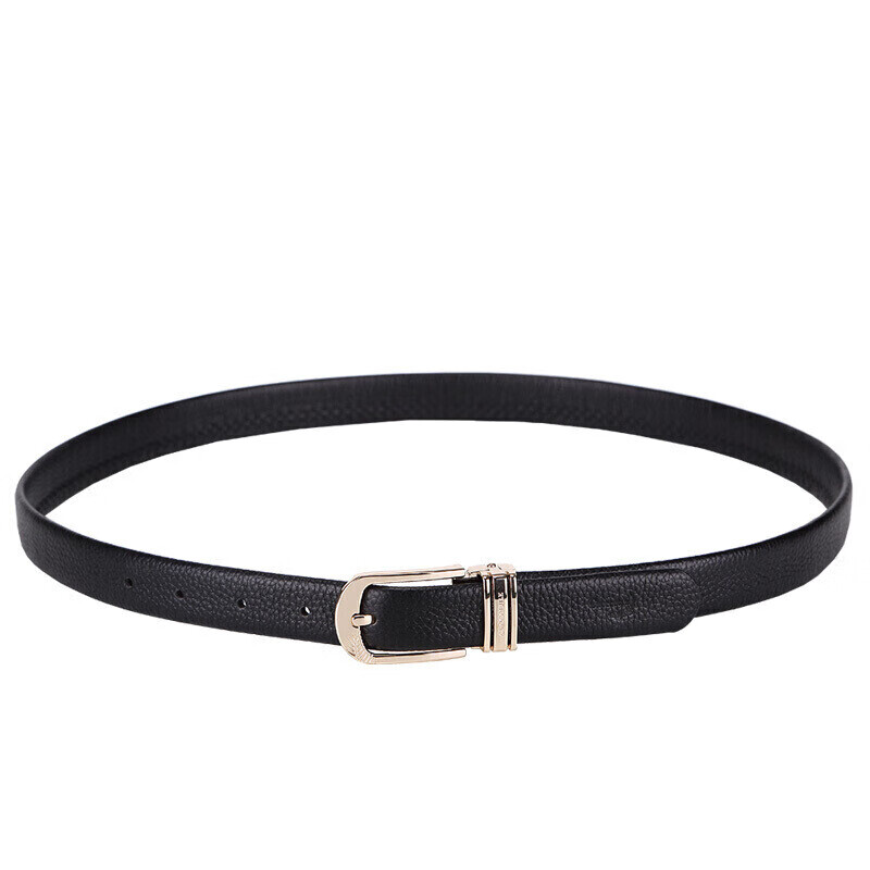 Crocodile T-Shirt Double-Sided Top-Grain Leather Women's Belt, Casual Pin Buckle...