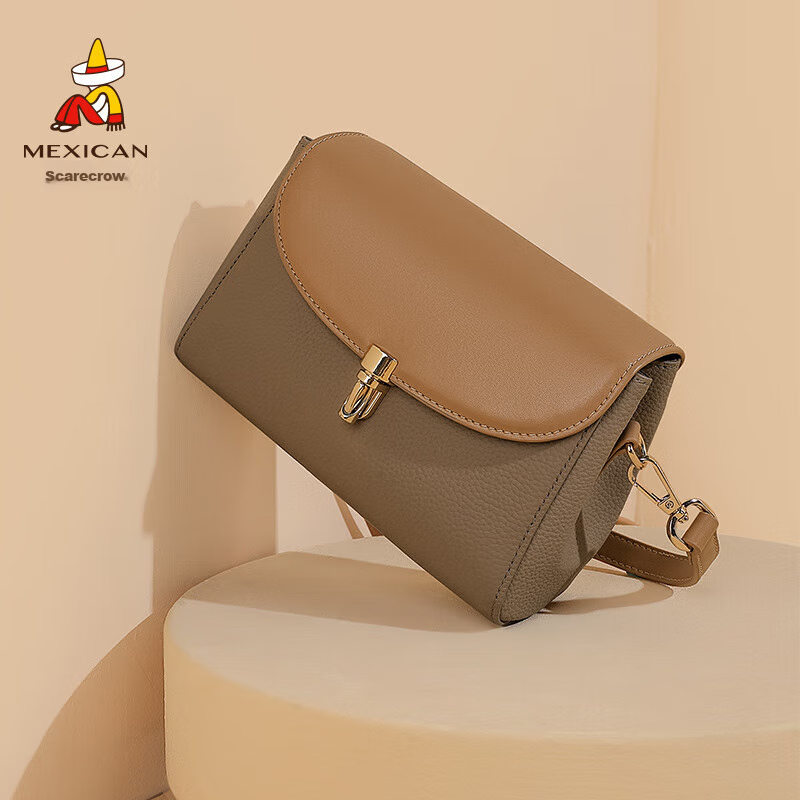 Scarecrow Handbag for Women, 2025 New Light Luxury Cowhide Shoulder Crossbody Ba...