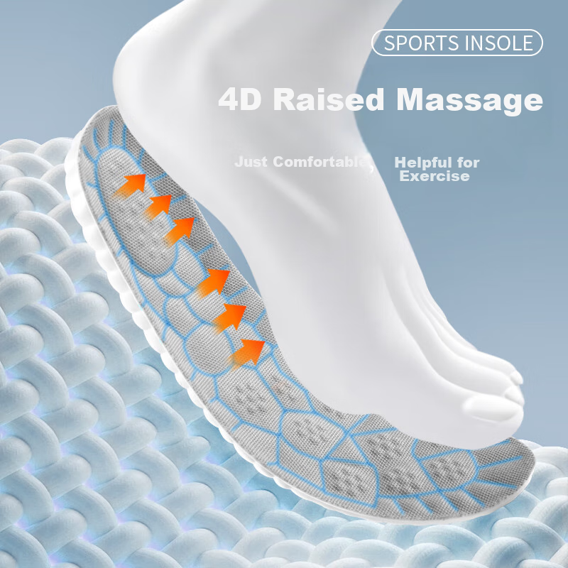 IQGD Men's Insoles, Soft And Elastic, Cloud Technology, Shock-Absorbing, Breatha...