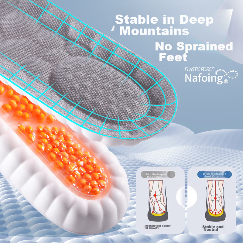 IQGD Men's Insoles, Soft And Elastic, Cloud Technology, Shock-Absorbing, Breatha...