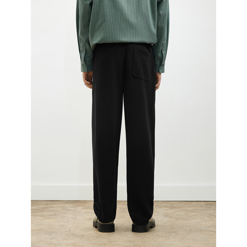 GXG Men's Clothing, Mall-Matching Black Tapered Trousers, Black, 190/XXXL