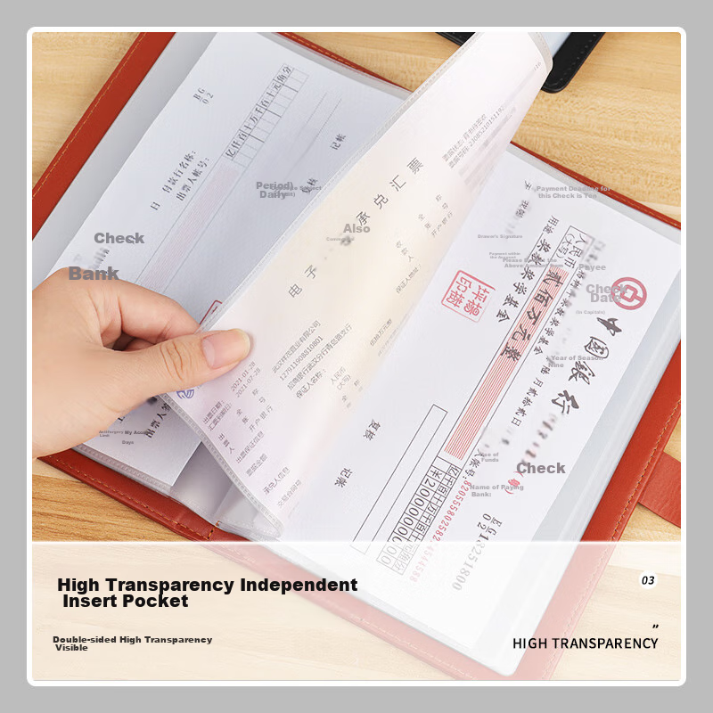 Dile Deposit Slip Organizer, Bank Deposit Book Holder, Deposit Receipt Folder, S...