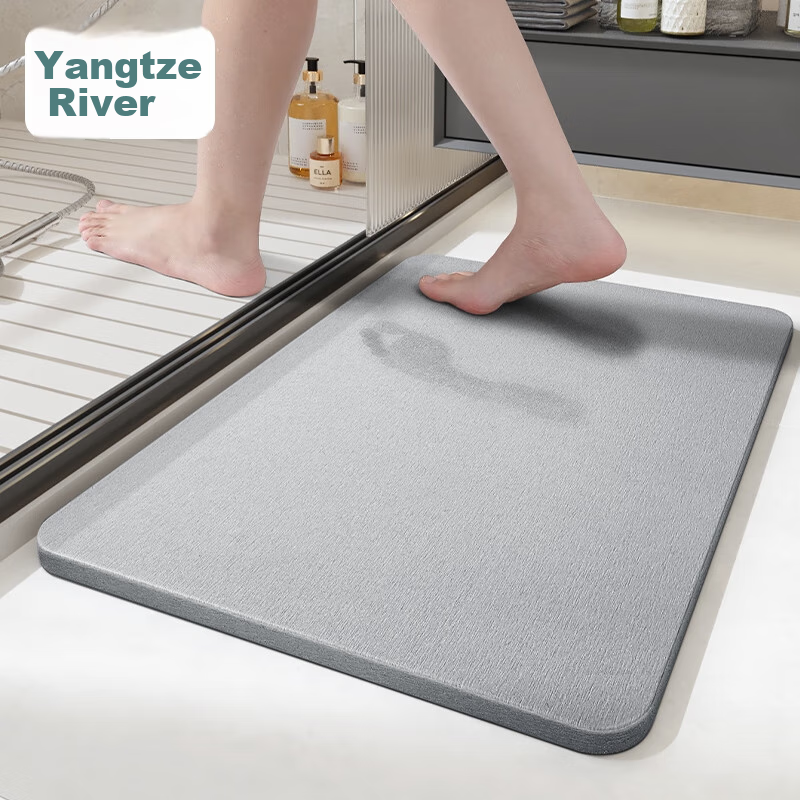 Dajiang Hard Diatomaceous Earth Bath Mat, Bathroom Foot Mat, Toilet Entrance Abs...