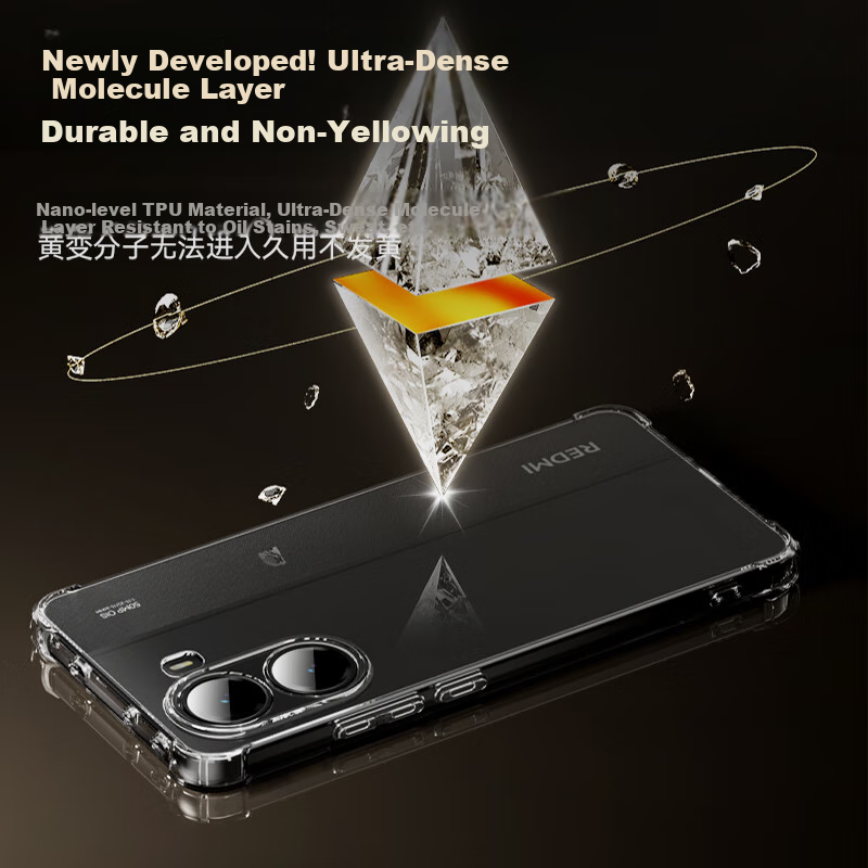 BIAZE Transparent Phone Case for Redmi Turbo4, Xiaomi Redmi Turbo4 Protective Co...