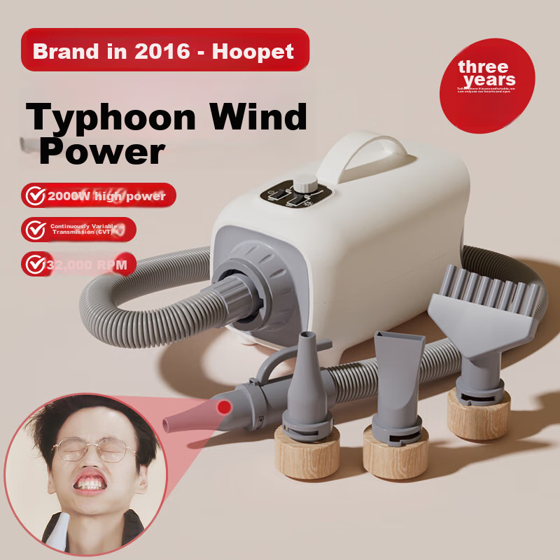Hoopet Pet Blower, Dog Large Breed Electric Hair Dryer, Cat High-Power Drying Bo...
